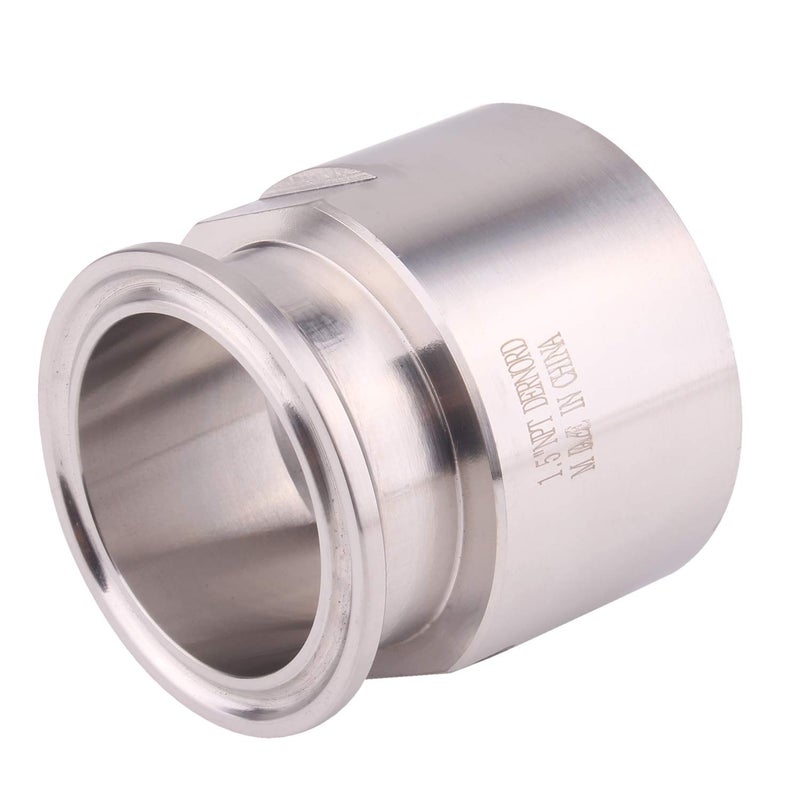DERNORD 1.5'' Tri clamp Adapter to 1.5 inch FNPT Thread Ferrule Sanitary Pipe Fitting - Image 5
